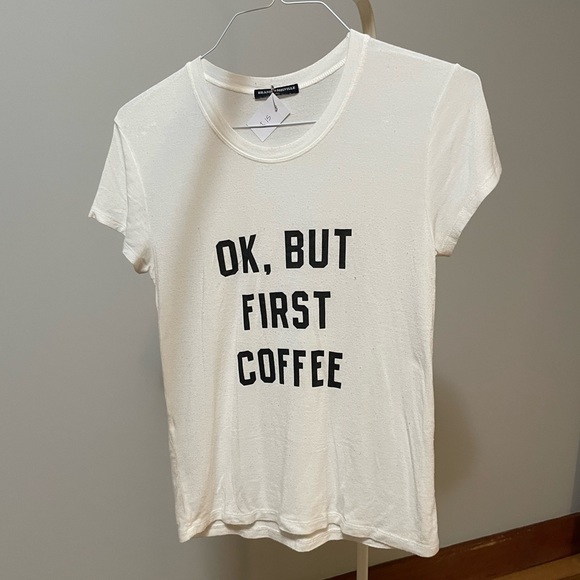 Brandy Melville “Ok, But First Coffee” Tshirt - Picture 3 of 4